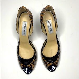 Jimmy Choo Snakeskin Animal Print D’Orsay Heels 39